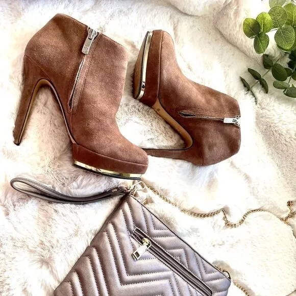 ♥️ 6b/36 Vince Camuto High End Platform Suede Boots, perfect for petite …