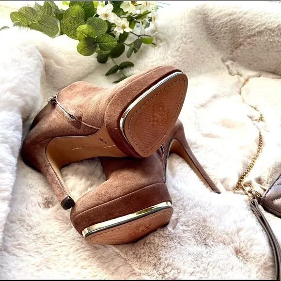 ♥️ 6b/36 Vince Camuto High End Platform Suede Boots, perfect for petite …