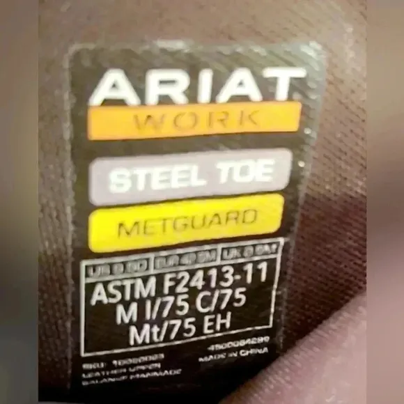 🚨🚨 ARIAT Groundbreaker Wide Square Toe MetGuard STEEL TOE Work Boot 10020063