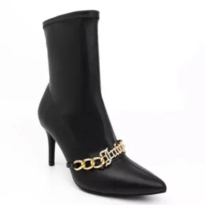 🆕 JUICY COUTURE Women's Tommi Booties Black Gold NWT Women’s size 8.5