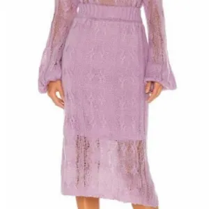 💜 KENDALL &amp; KYLIE LILAC HIGH WAIST CHUNKY KNIT MIDI SKIRT!