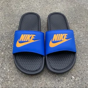 $ NIKE BENASSI SLIDES JUST DO IT JDI ROYAL ORANGE