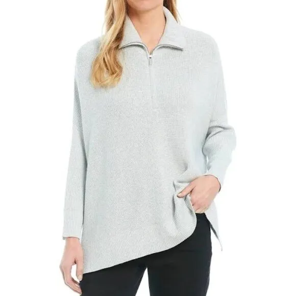 🎩🗝️ NWT $118 SILVER Tommy Bahama Sparkle Bonita Pullover Sweater - S/M, L/XL