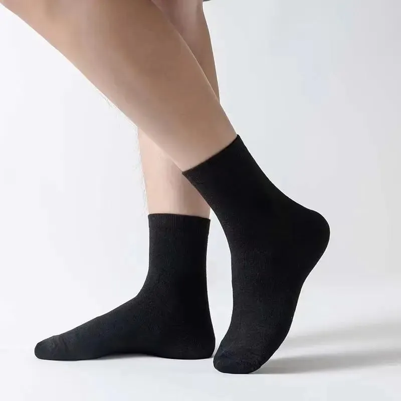 10 Pairs Solid Color Men's Breathable Low Cut Socks