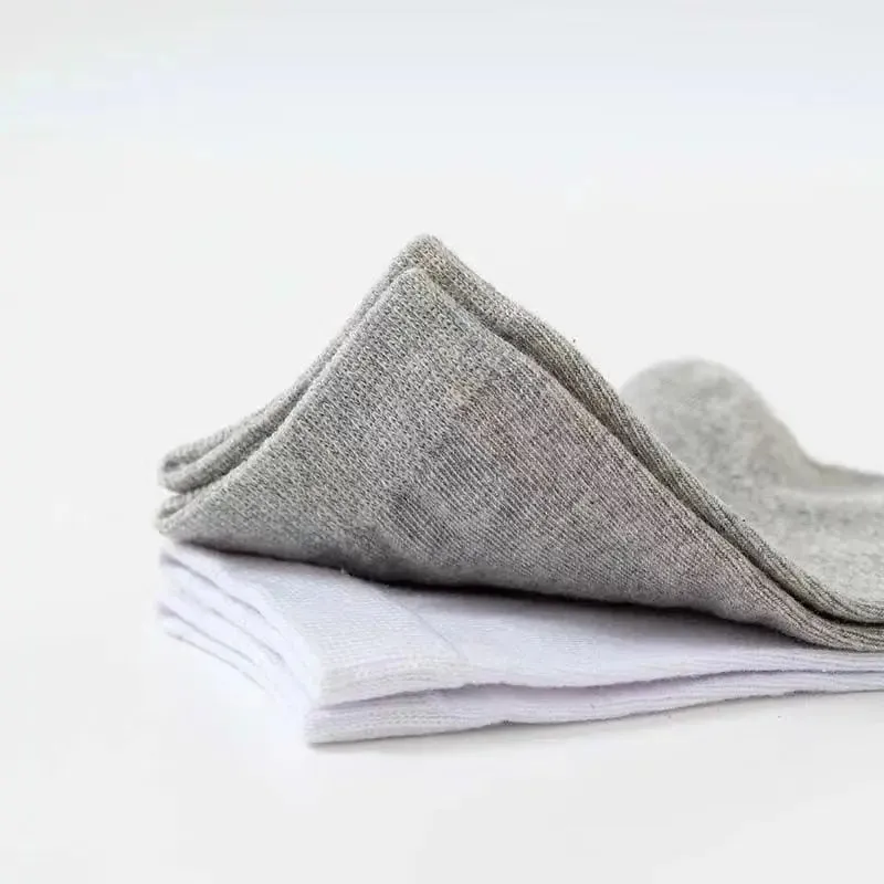10 Pairs Solid Color Men's Breathable Low Cut Socks