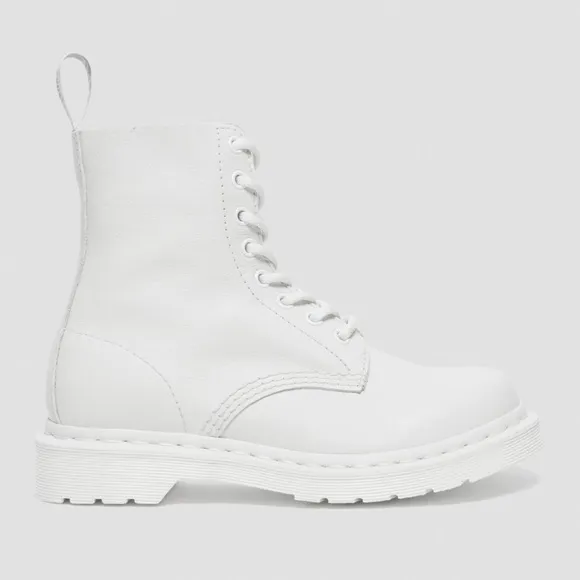 1460 PASCAL WOMEN'S MONO LACE UP BOOTS WHITE VIRGINIA
