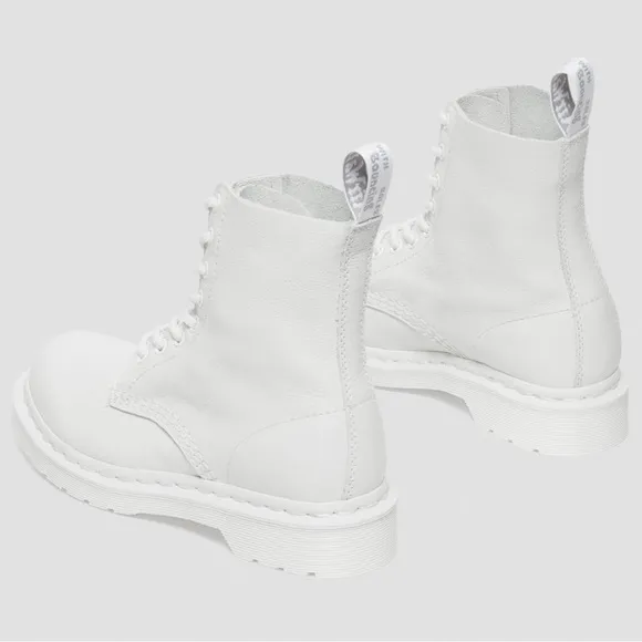 1460 PASCAL WOMEN'S MONO LACE UP BOOTS WHITE VIRGINIA