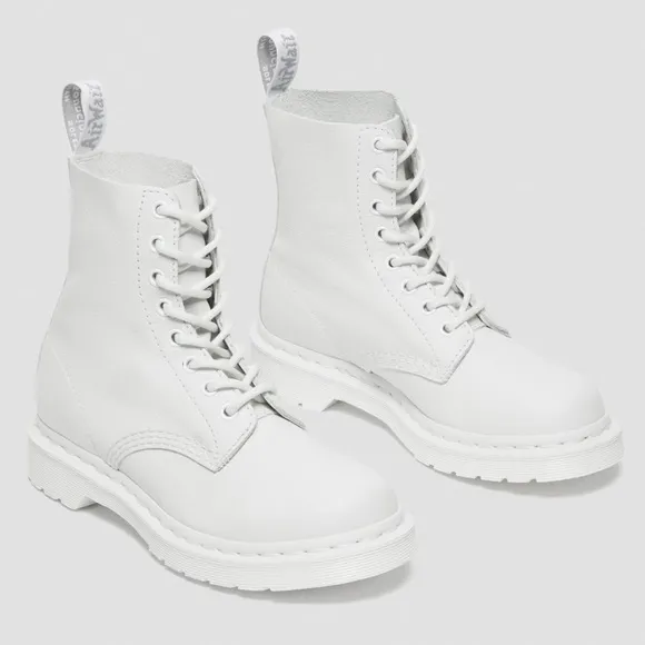 1460 PASCAL WOMEN'S MONO LACE UP BOOTS WHITE VIRGINIA