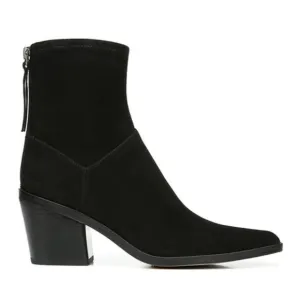 27 Edit Berkley2 Black Stretch Suede Leather Back Zipper Boots Booties size 9.5W