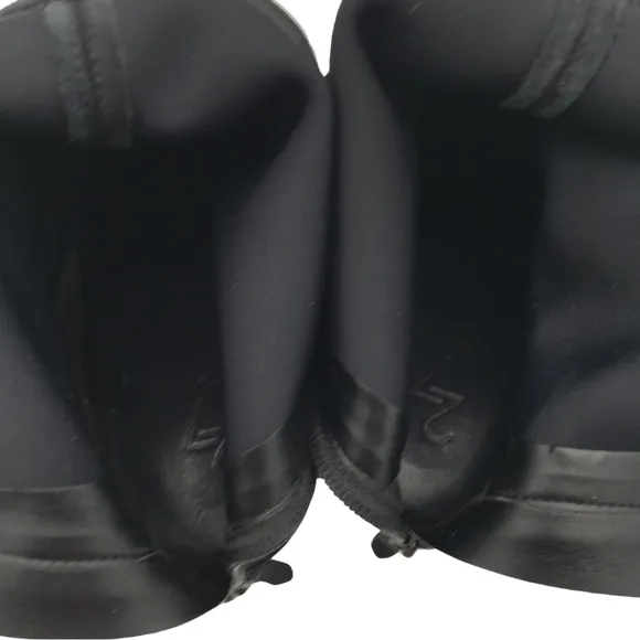 27 Edit Berkley2 Black Stretch Suede Leather Back Zipper Boots Booties size 9.5W