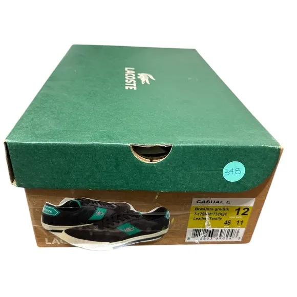 348. 🐊 Lacoste men’s Casual lace up tennis shoes size 12