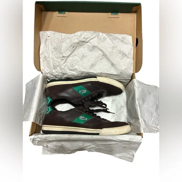 348. 🐊 Lacoste men’s Casual lace up tennis shoes size 12