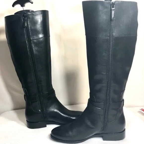 5B Cole Haan Black Catskills Extended Calf Boot