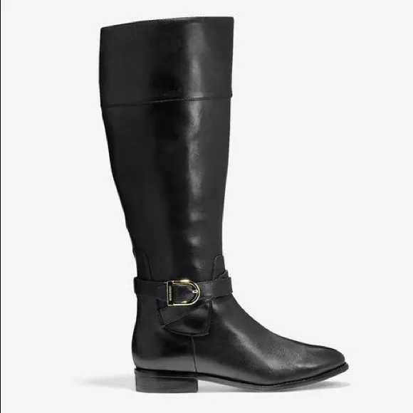 5B Cole Haan Black Catskills Extended Calf Boot
