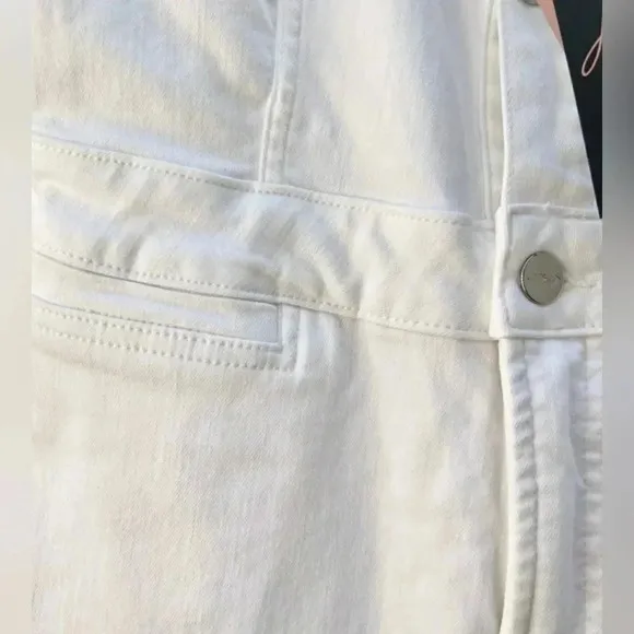7 For All Mankind White Cowboy Carter Beyoncé Overalls Jumpsuit Slimming Large