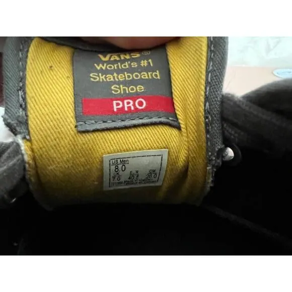 8 Vans Men's Chima Ferguson Pro Pewter Grey Mango Mojito Skate shoes EUC