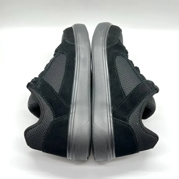 8W 8 WIDE WIDTH Volcom Black Leather Comp Toe Safety Work Shoes Sneakers