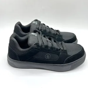 8W 8 WIDE WIDTH Volcom Black Leather Comp Toe Safety Work Shoes Sneakers