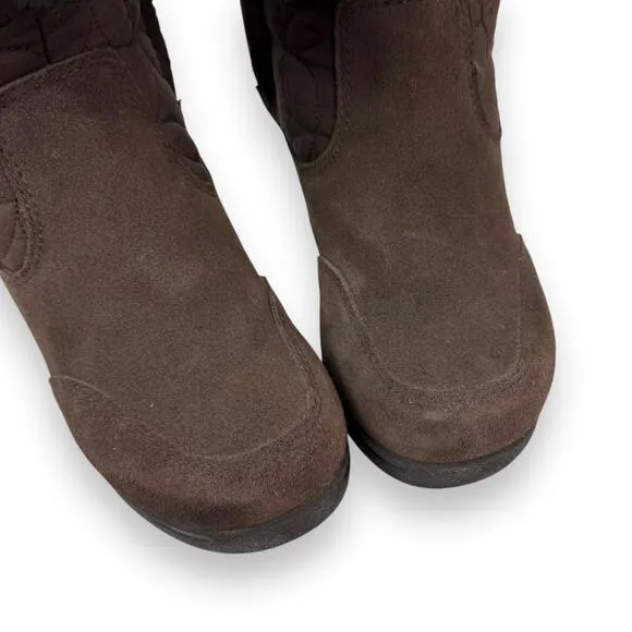90's REPORT flower of life knee high platform wedge winter boots