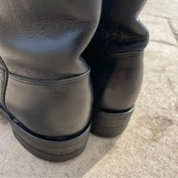[9.5] Vintage Men’s Black Buffalo Leather Western Boots 5261 Canada West Boots