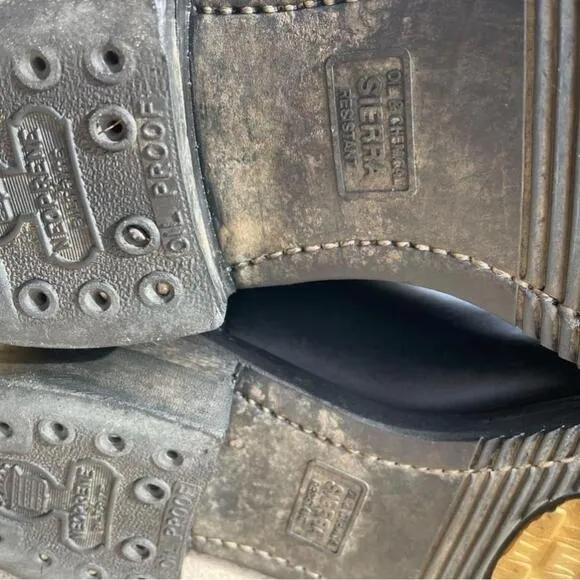 [9.5] Vintage Men’s Black Buffalo Leather Western Boots 5261 Canada West Boots