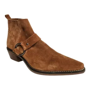 Able Jenny Ankle Harness Genuine Suede Boots Brown Size 9.5