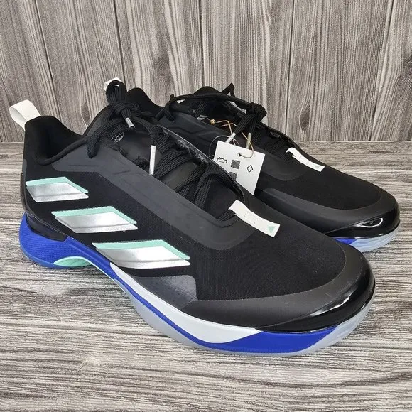 Adidas Avacourt Womens Tennis Shoes - Black/Blue - Women's Size 8.5 NEW