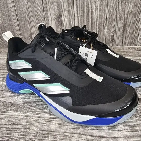 Adidas Avacourt Womens Tennis Shoes - Black/Blue - Women's Size 8.5 NEW