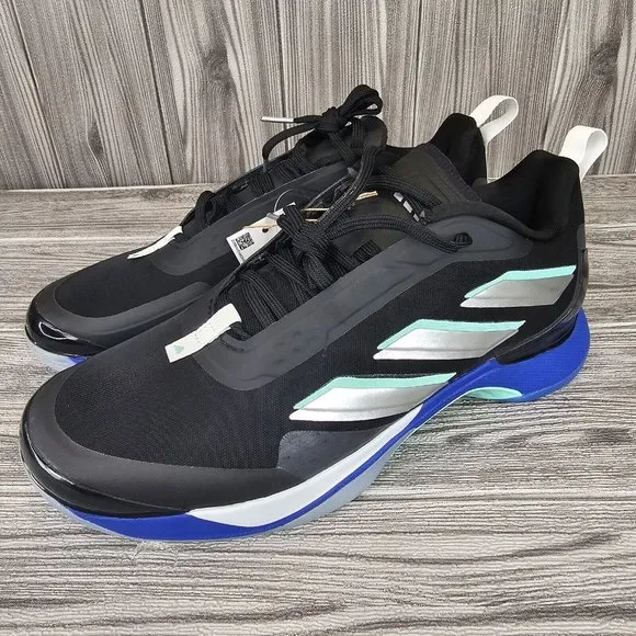 Adidas Avacourt Womens Tennis Shoes - Black/Blue - Women's Size 8.5 NEW