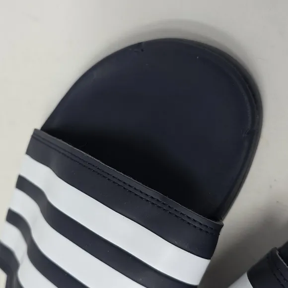 adidas Black and White Slide Sandals
