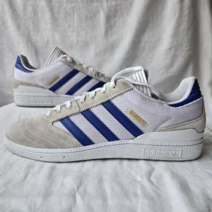 adidas Busenitz White Semi Lucid Blue HQ2026 Sneakers Skate Shoes Mens Size 12.5