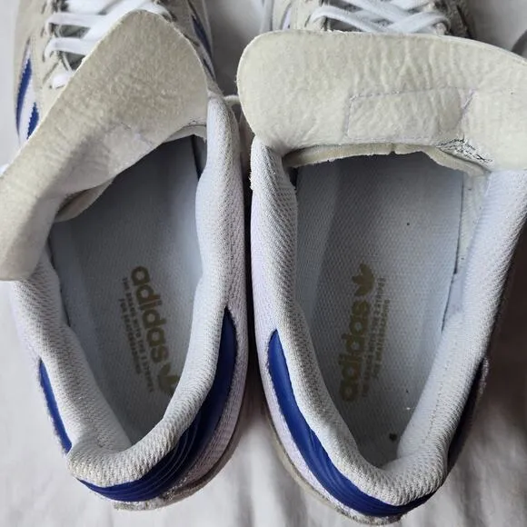 adidas Busenitz White Semi Lucid Blue HQ2026 Sneakers Skate Shoes Mens Size 12.5