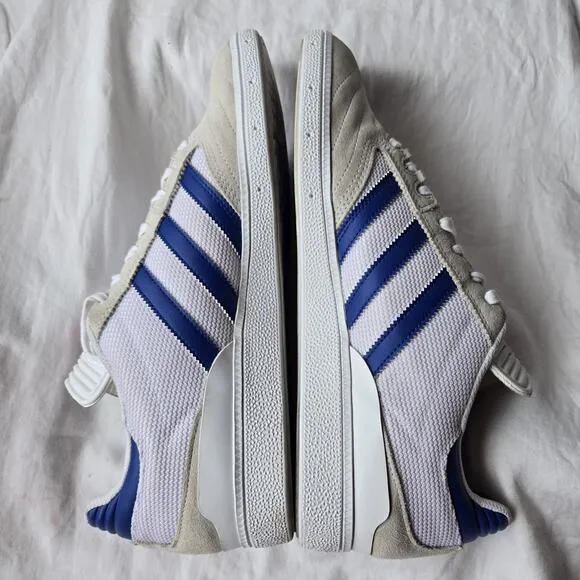 adidas Busenitz White Semi Lucid Blue HQ2026 Sneakers Skate Shoes Mens Size 12.5