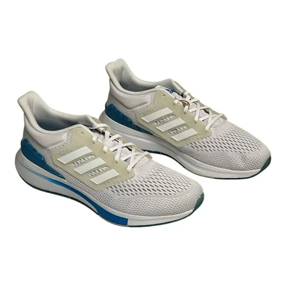 Adidas EQ21 Running/Training Gym Shoes Sneakers Blue &amp; White Size 11