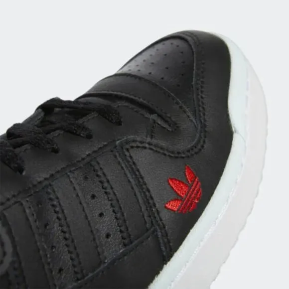 Adidas Forum Low Mens Casual Sneaker Shoes Black White HQ4536 NEW Multi Sz