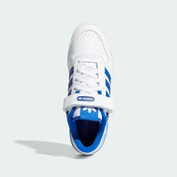 Adidas Forum Low Mens Casual Sneaker Shoes White Blue FY7756 NEW Multi Sz