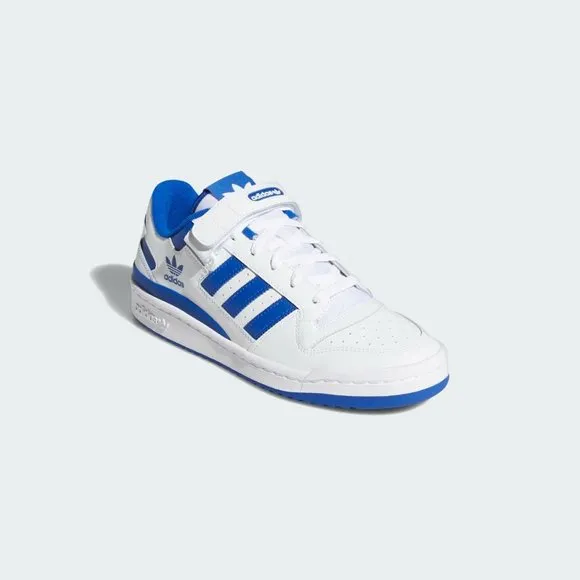 Adidas Forum Low Mens Casual Sneaker Shoes White Blue FY7756 NEW Multi Sz