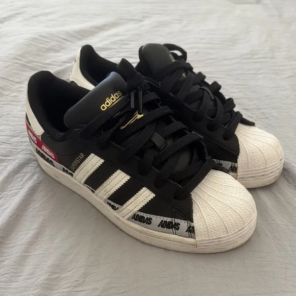 Adidas Kids Superstar Black and White Shoes
