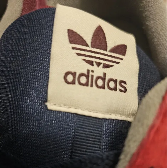 Adidas Men's Burgundy and Navy Sneakers