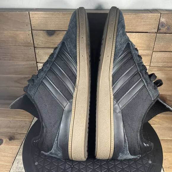 Adidas Mens Size 12 Busenitz Mens Skate Black Lace Up Shoes Suede Gum Sole