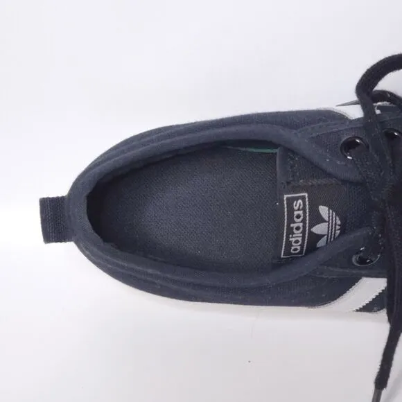 ADIDAS Nizza Low ADV Athletic Skate Low Shoes Black White Mens Sz 9