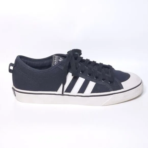 ADIDAS Nizza Low ADV Athletic Skate Low Shoes Black White Mens Sz 9