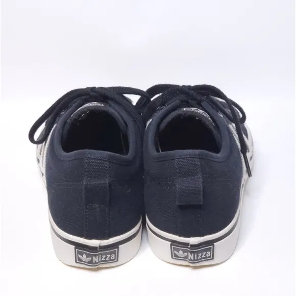 ADIDAS Nizza Low ADV Athletic Skate Low Shoes Black White Mens Sz 9