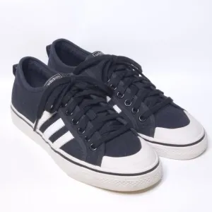 ADIDAS Nizza Low ADV Athletic Skate Low Shoes Black White Mens Sz 9