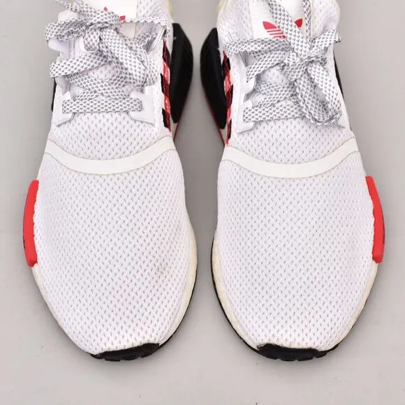 ADIDAS NMD R1 YOUTH KIDS SIZE 7 PRIME KNIT BOOST SHOES RED WHITE WOMEN'S 8.5
