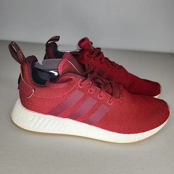 adidas NMD R2 Collegiate Athletic Shoes Sneakers Burgundy 2018 Men's Size 10