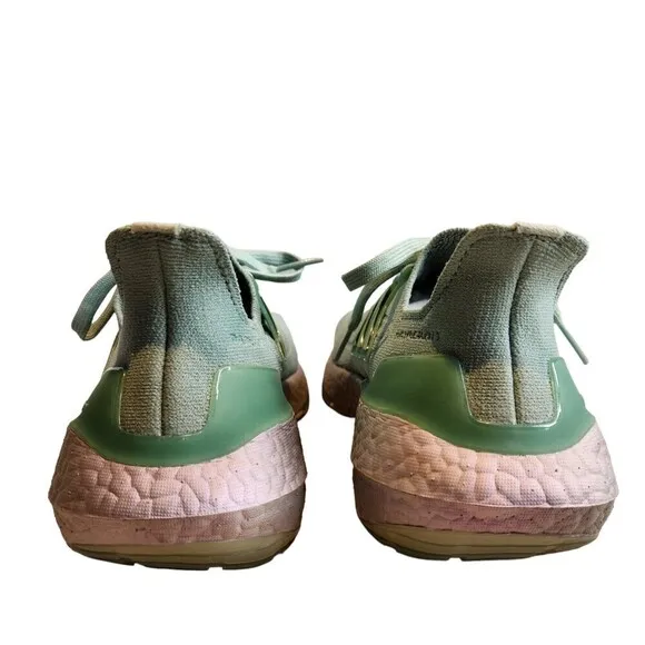 ADIDAS Original UltraBoost 21 in Hazy Green, 7.5