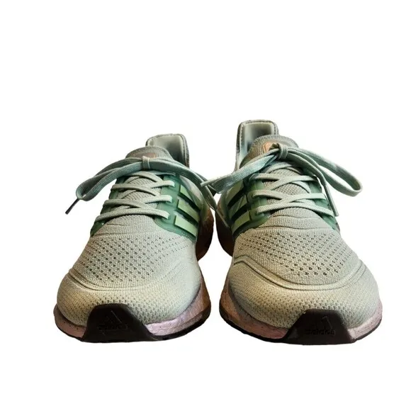ADIDAS Original UltraBoost 21 in Hazy Green, 7.5
