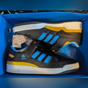 ADIDAS Originals Men's Forum Low Shoes Black Blue/gold 11.5 Sneakers Athletic