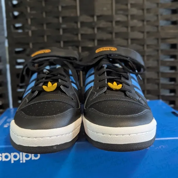 ADIDAS Originals Men's Forum Low Shoes Black Blue/gold 11.5 Sneakers Athletic